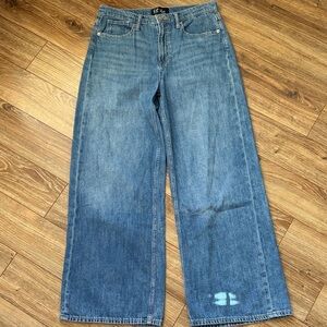 GAP Women's Classic Blue High Rise Wide Leg Jeans